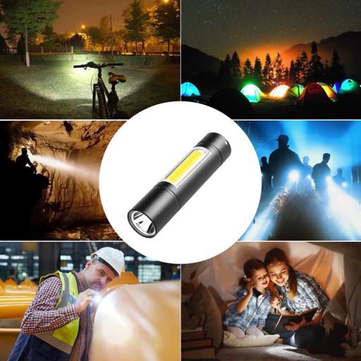 MINI LED XPE CREE COB USB TAKTICKÁ BATERKA