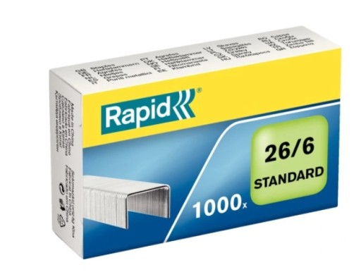 ŠTANDARDNÉ ZOŠÍVAČKY RAPID 26/6 1000 kusov