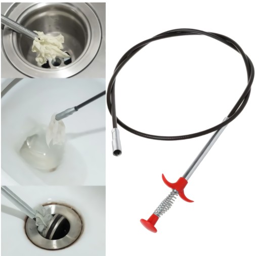 PRUŽINOVÝ FLEXIBILNÝ UCHOVÁVAČ PRE SKRUTKY A ZÁCHRANY ODVODNÉHO POTRUBIA 60 cm KOV
