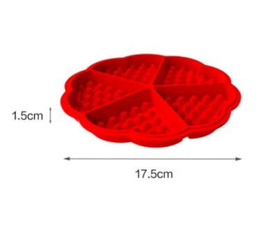 Flexibilná silikónová forma na pečenie vaflí, palaciniek, koláčikov, 5 srdiečok