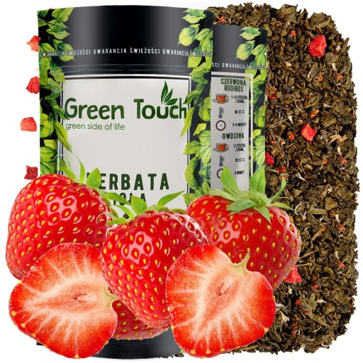 Zelený listový čaj Zelená jahoda 50g