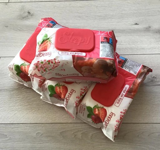 Vlhčené obrúsky Sleepy 120ks Jahoda