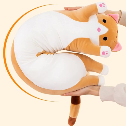 VANKÚŠEK DLHÝ CAT MASKOT MASKOT PLYŠOVÁ HRAČKA 50 CM XL