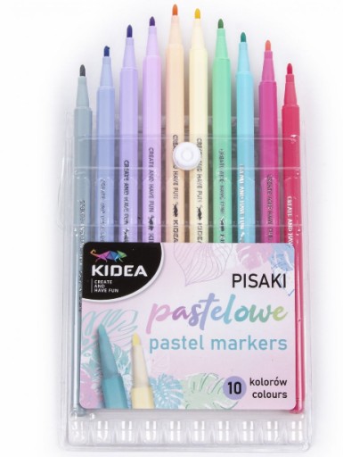 Fixky, pastelové fixky, 10 farieb KIDEA