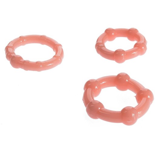3 ORGAZMOVÉ krúžky NA PENIS, RÔZNE VEĽKOSTI