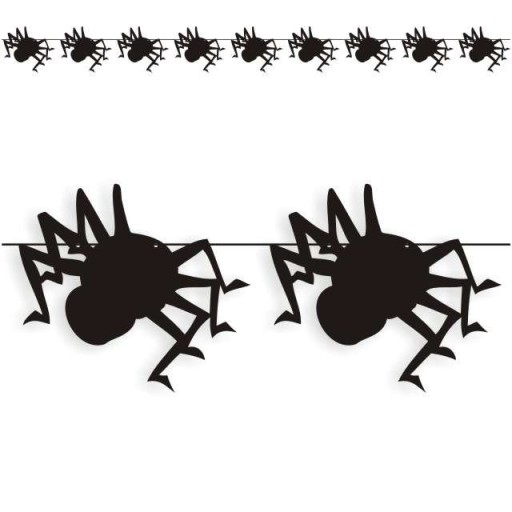 Banner GARLAND Halloween SPIDERS čierny 9 ks