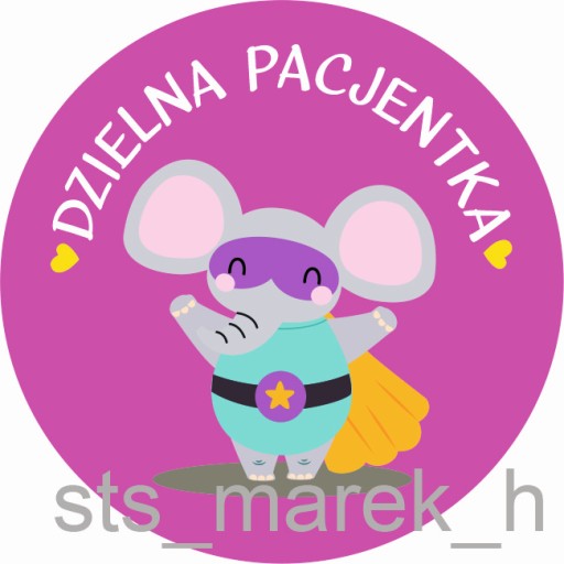 Motivačné nálepky odvážny pacient VEĽKÉ 5 cm pre dievčatá 100 ks.