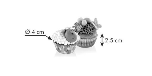 Mini veľkonočné obliečky na košíčky - st. 4 cm, 100 ks