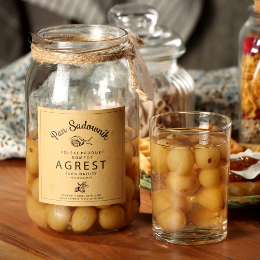 Egrešový kompót 900 ml Pan Sadownik LOW-SWEET