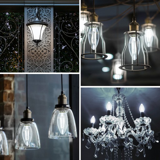 E27 LED FILAMENT žiarovka 4W studená biela žiarovka G95