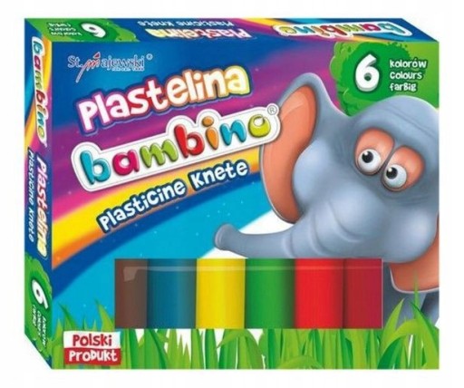 Plastelína 6 farieb Bambino mix vzorov MAJEWSKI