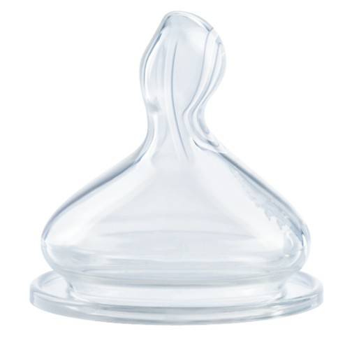 NUK Silikónový cumlík na fľašu 0-6m M First Choice+ 2 ks