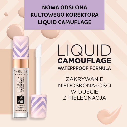 Vodeodolný korektor Eveline Cosmetics Liquid Camouflage No 2.5