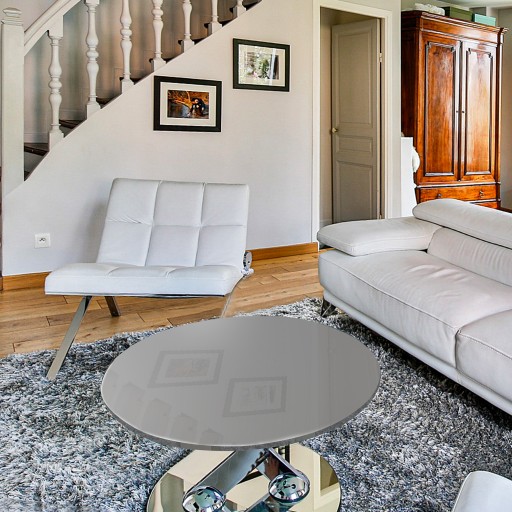 Šedá lesklá nábytková dyha pre rozmery nábytku 50x50