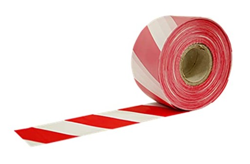 VÝSTRAŽNÁ PÁSKA BIELA ČERVENÁ ŠIROKÁ 100 metrov