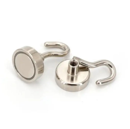 MAGNETICKÝ DRŽIAK SILNÝ NEODYMOVÝ MAGNET S HÁKOM Ø25 mm 15kg