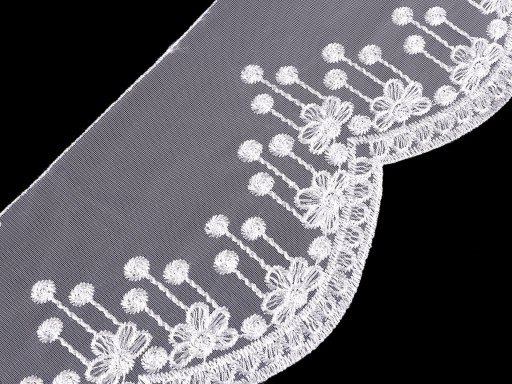 Čipka/stužka vyšívaná na monofile 18cm 50cm