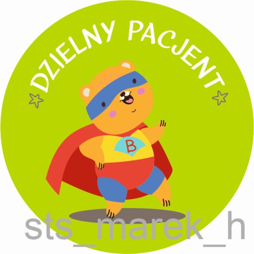 Motivačné nálepky statočný pacient BIG STRONG 5 cm UNISEX 100 ks.