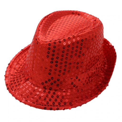 Flitrový klobúk hviezda flitre farby FEDORA