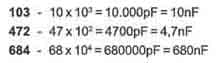 KC1n5-R2.5 Keramický kondenzátor 1.5nF 50V -20ks
