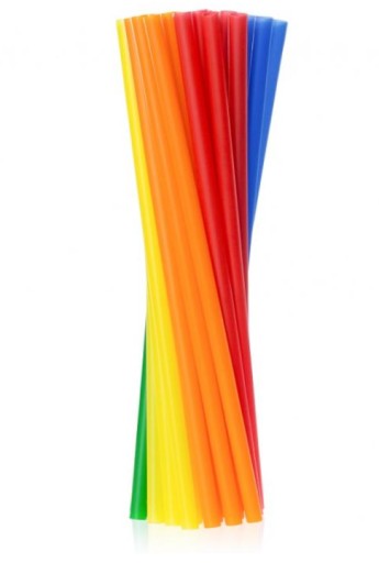 Plastové tuby, hrubé slamky, opakovane použiteľné na nápoje, 19 cm, 200 ks.