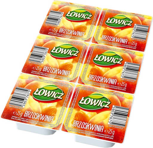 ŁOWICZ ovocná pochúťka džem mini BROSKYŇA 6x25