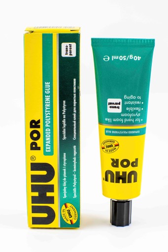 Lepidlo na polystyrénovú penu priehľadná UHU POR 40g/50ml