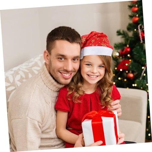 VIANOČNÁ ČIAPKA SANTA CLAUS ČERVENÉ GLITTROVÉ EKO VIANOCE
