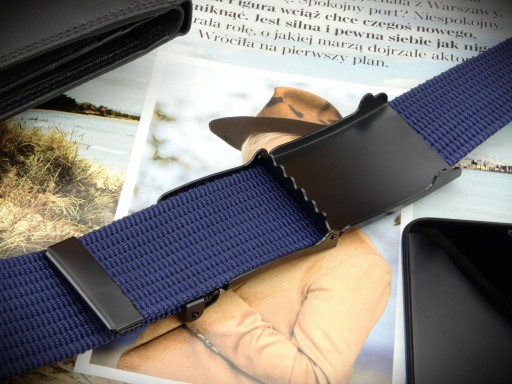 Pánska WIDE klasická mikina NAVY BLUE Buckle Mat