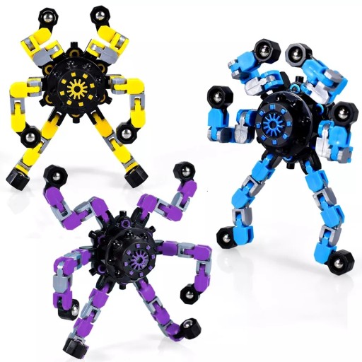 ANTISTRESOVÁ SENZORNÁ HRAČKA NA MONTÁŽ ROBOTOV FIDGET SPINNER