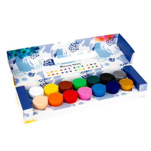 OXFORD SCHOOL FARBY NA PLAKÁT 20ml 12 FAREB PLASTICINE 12 farieb ZADARMO