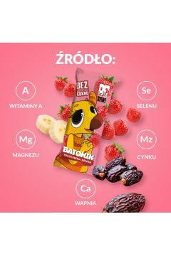 BUĎTE RAW! KIDS tyčinka jahoda banán bez cukru 25g