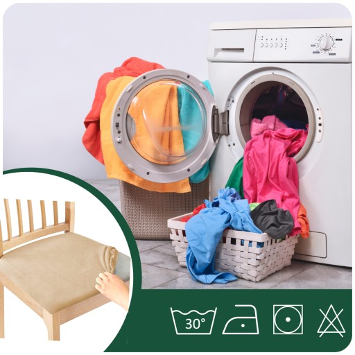 POTAH SEDADLA 40x40cm BÉŽOVÝ ELASTICKÝ VELÚR