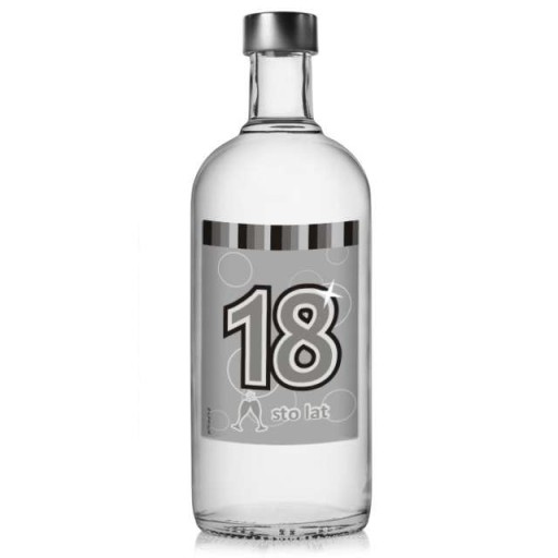 narodeninové etikety na ALCOHOL vodka 18. narodeniny