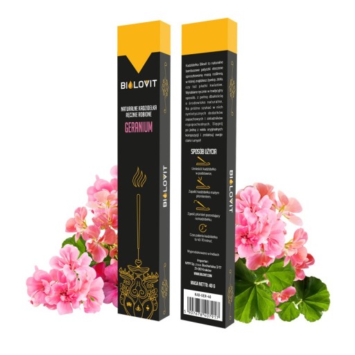 Prírodné vonné tyčinky Geranium Bilovit 40 g