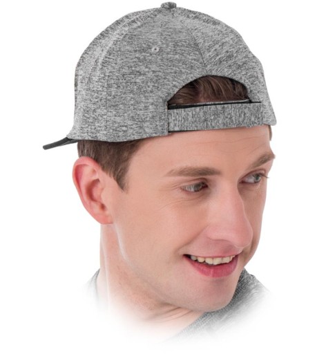 Šiltovka s rovným šiltom, vystužená suchým zipsom, šedá a čierna CZBOB