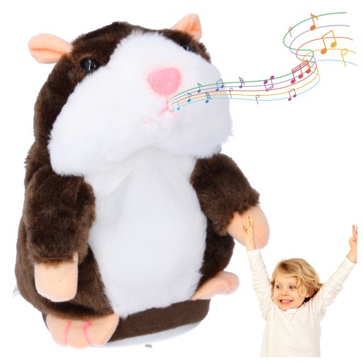 HOVORÍCI HAMSTER hračka opakujúca sa plyšová hračka maskot rozprávača rozpráva slová