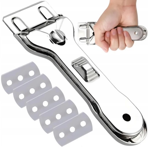 Kovová škrabka na keramické indukčné sklenené varné dosky + 5X čepele