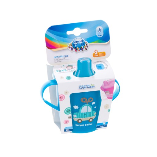 Nevylievateľná šálka s rúčkami + tvrdý výtok, 250 ml