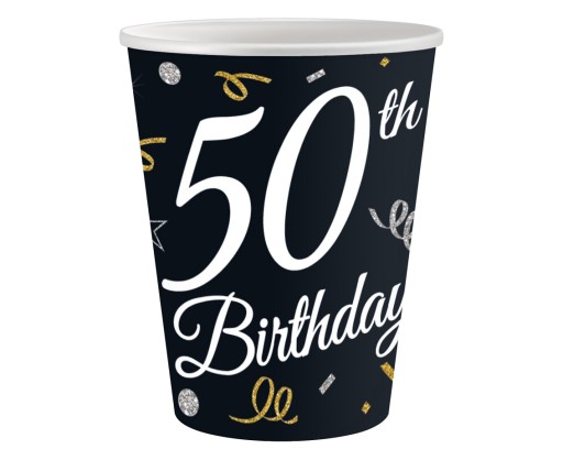50 Narodeninové poháre 50 Narodeninové, 250 ml/ 6 ks