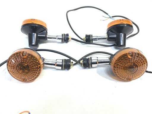 Chrómové/čierne smerovky Chopper Cruiser