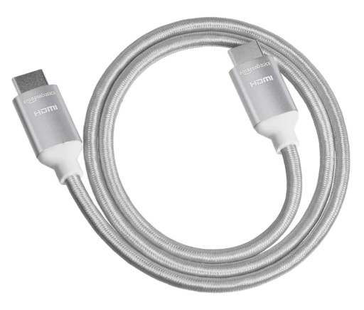 Kábel HDMI – HDMI kábel pletený plášť 0,9 m 10,2 Gbit/s 4K ARC strieborný