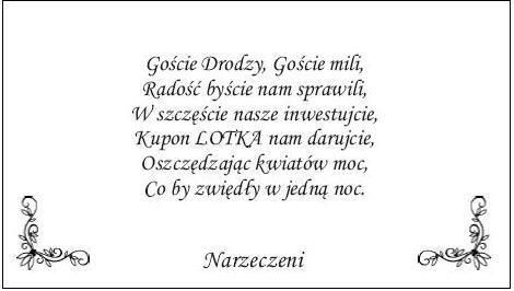 VLOŽKY s básňou na svadobné oznámenia 25 ks.