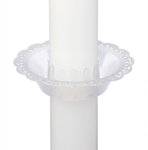Odkvapkávač na sviečku, TRANSPARENTNÝ, 30-42 mm Kryt na sviečku, krst, prijímanie
