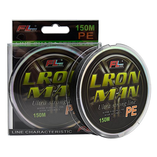 čierny pletený vlasec LRON MAN 150m PRO FL 0,25mm 20,2kg