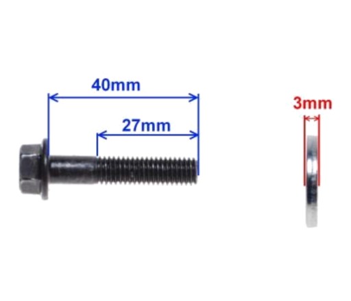 156FMI 125 ROMET JUNAK Skrutka hriadeľa magnetu M8x1,25