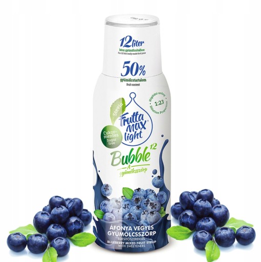 FRUTTAMAX Čučoriedkový svetlý sirup 500 ml na 12 litrov
