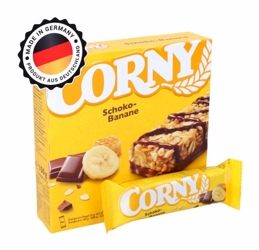 CORNY Banánová čokoládová energetická tyčinka 6 kusov