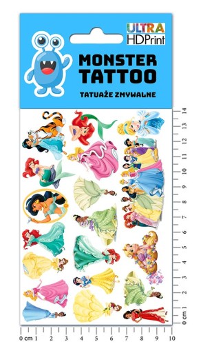 UMÝVAJÚCE DOČASNÉ TETOVANIE PRE DETI PRINCEZNÉ ORIGINÁLNE DIZAJNY