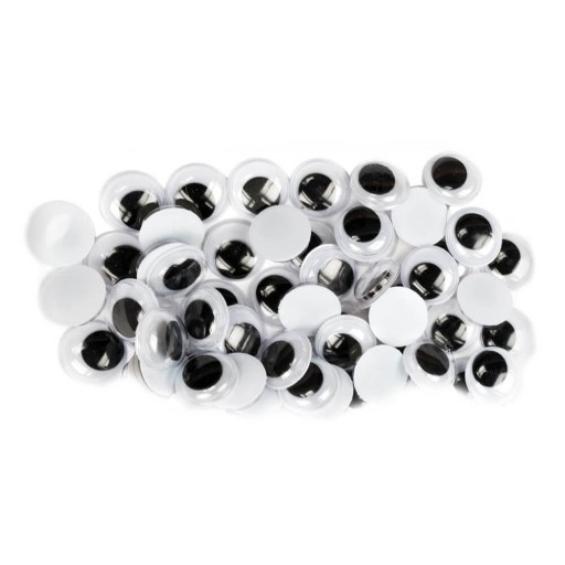 Pohyblivé oči, samolepiace ozdobné oči, ozdobné kreatívne, 30 ks 10 mm